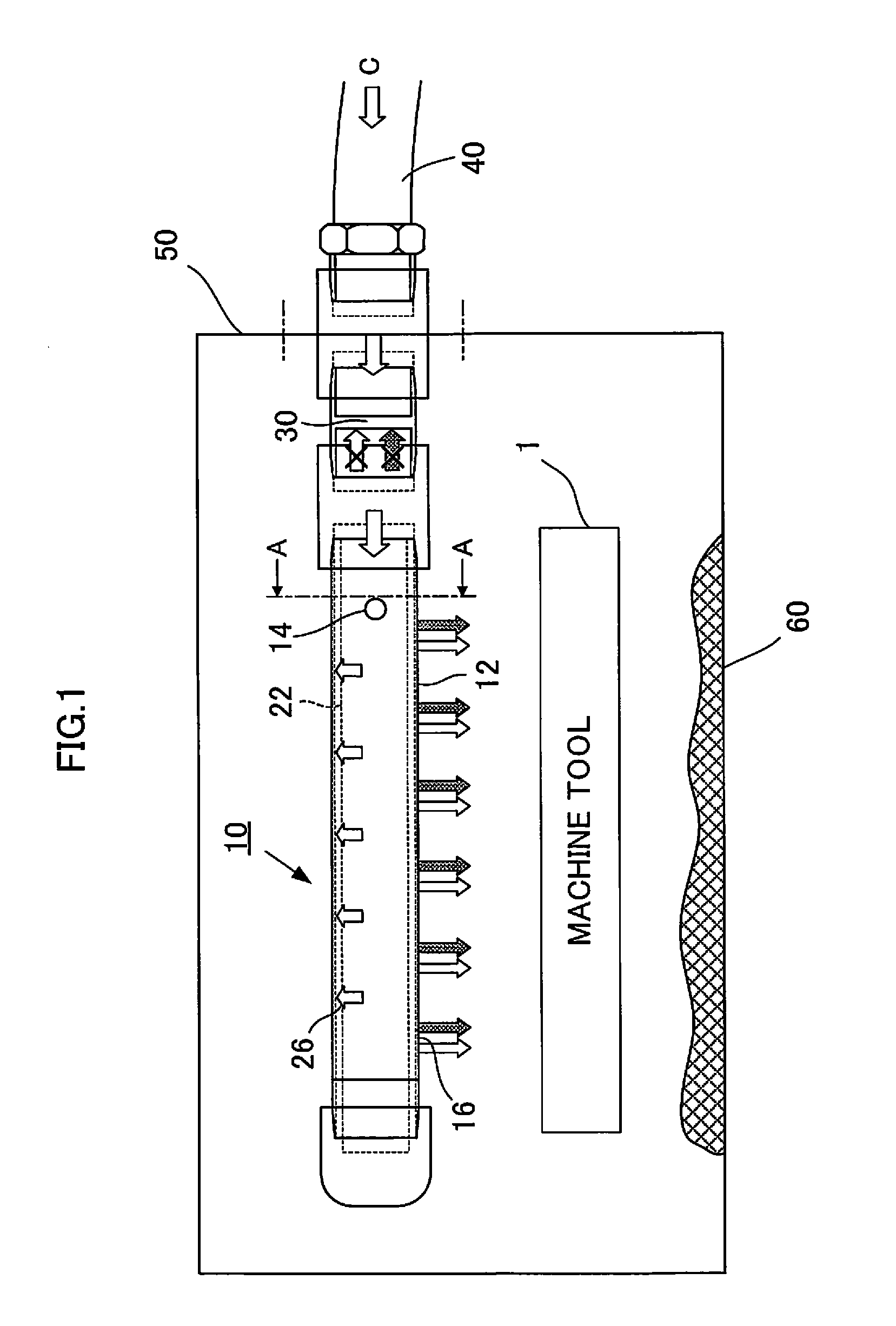 Interior cleaning device for machine tool, and cleaning pipe used by interior cleaning device for machine tool