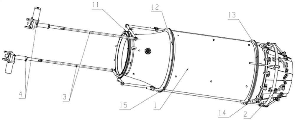 An integrated structure of electric drive afterburner and adjustable area tail nozzle