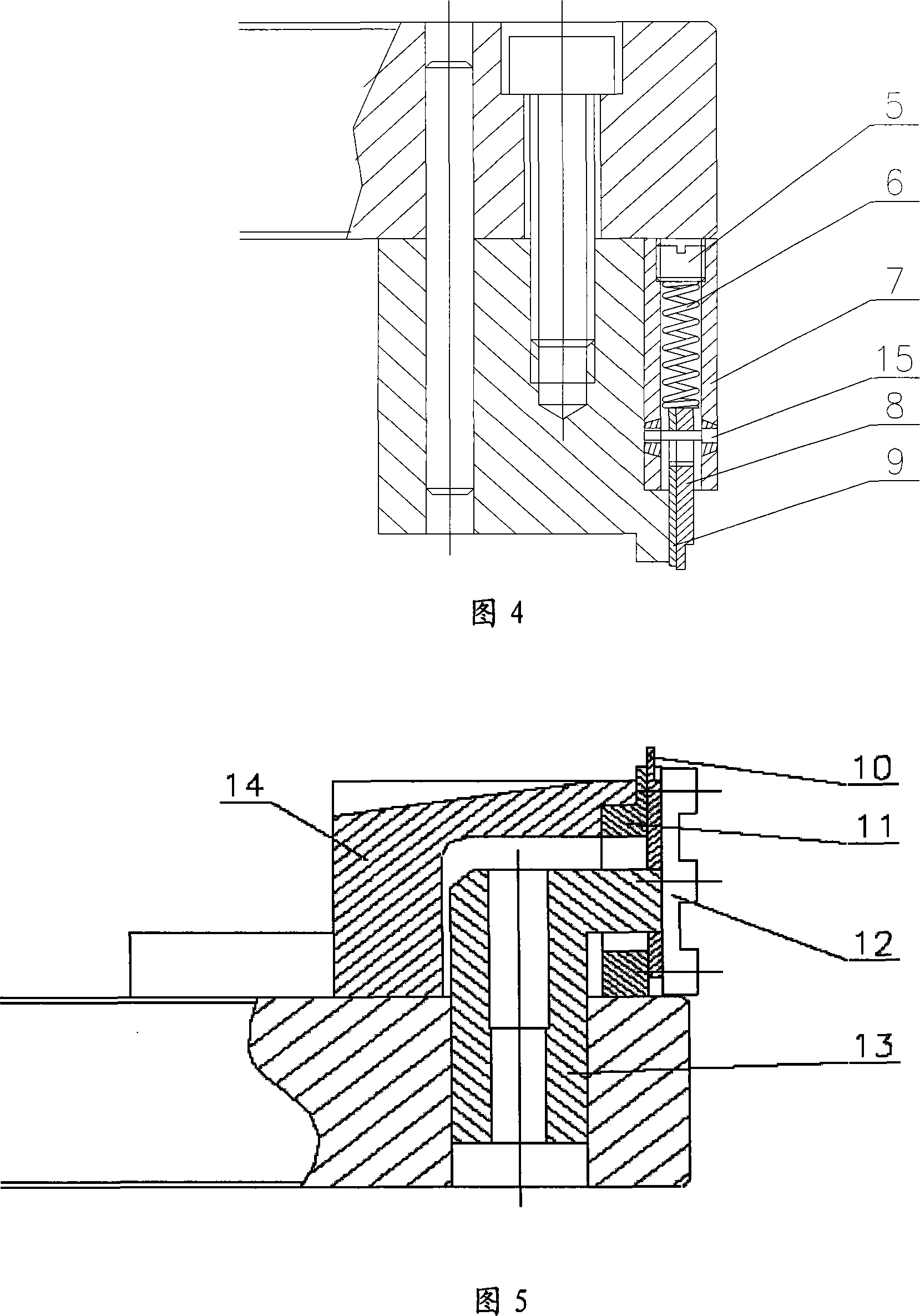 Universal bilateral composite mold integrated circuit pin forming mechanism of nesting structure