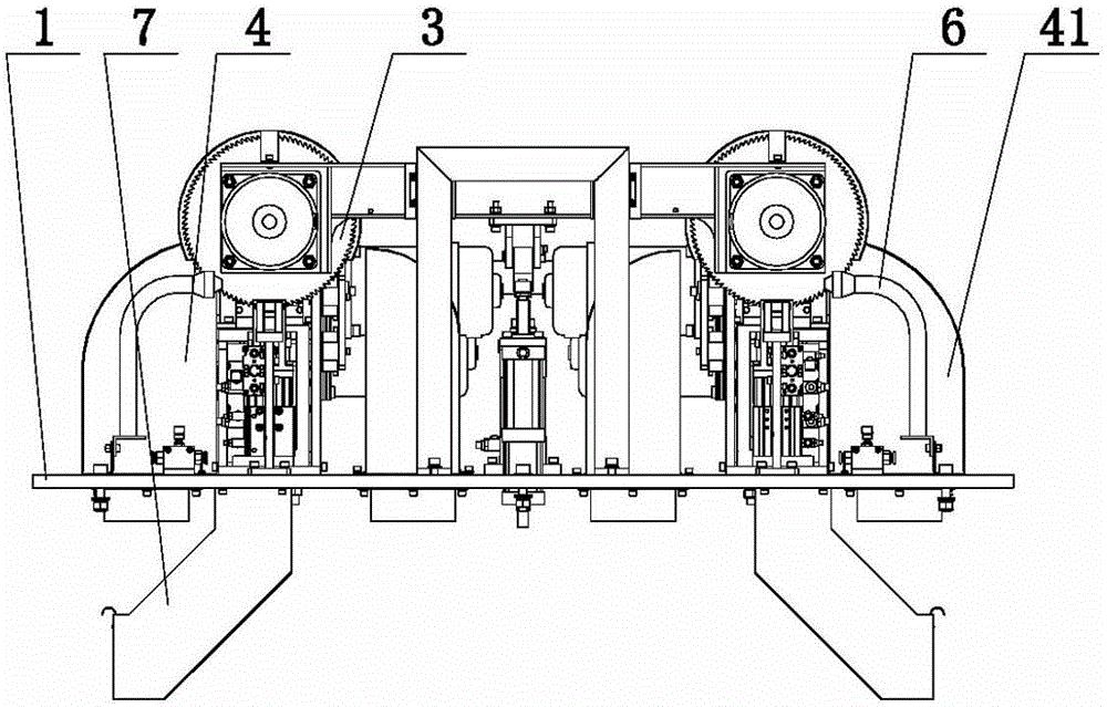 Material strip treating device