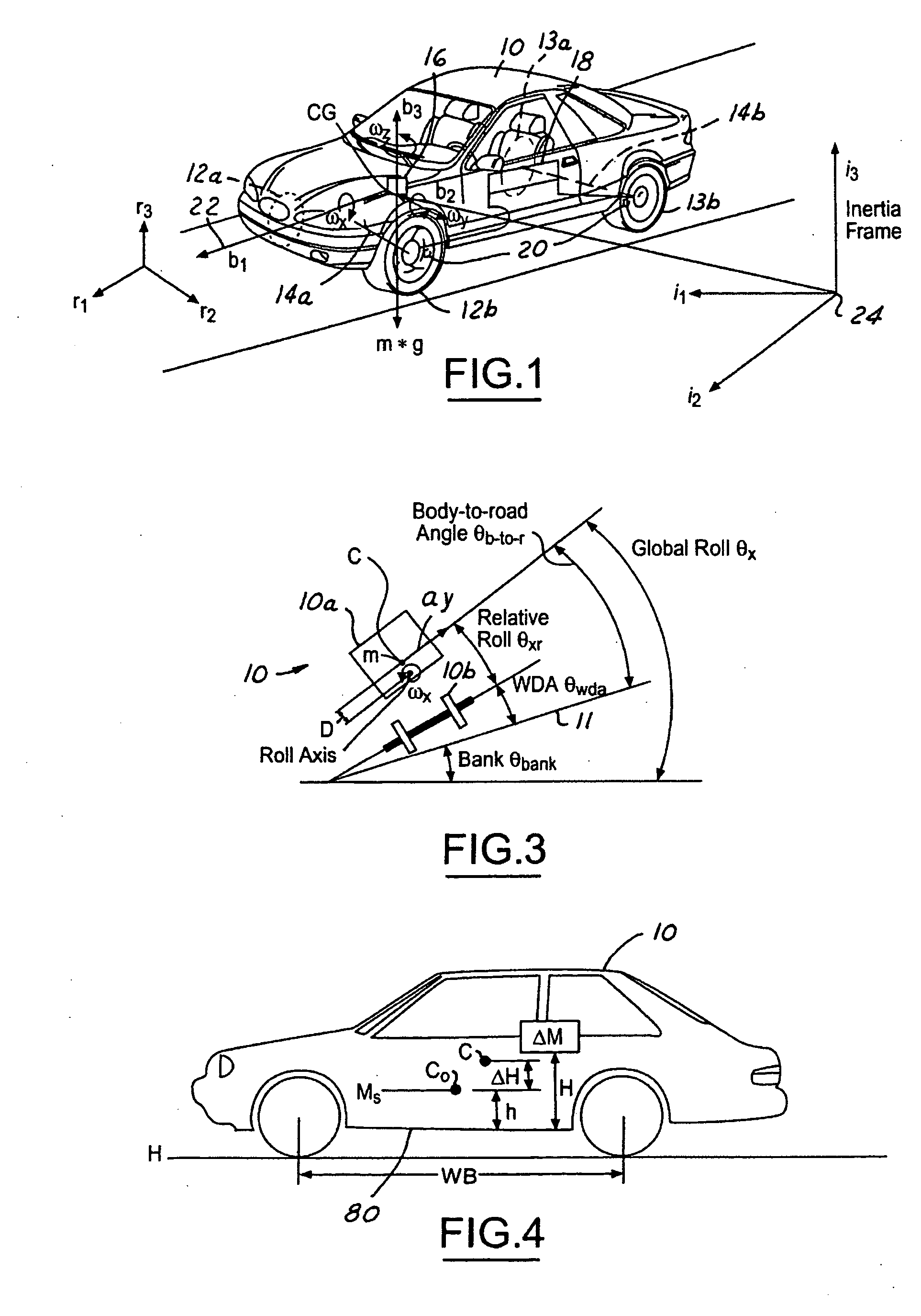 System and method for dynamically determining vehicle loading and vertical loading distance for use in a vehicle dynamic control system