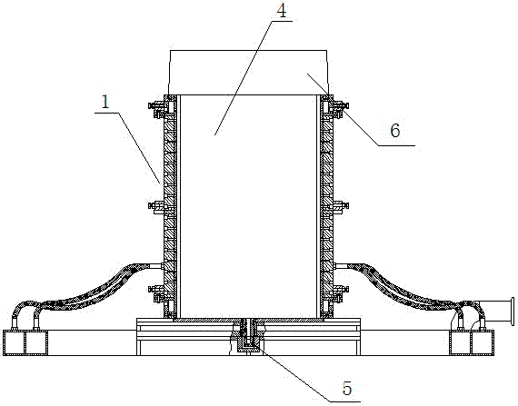 Polygonal water-cooling mould casting crystallizer