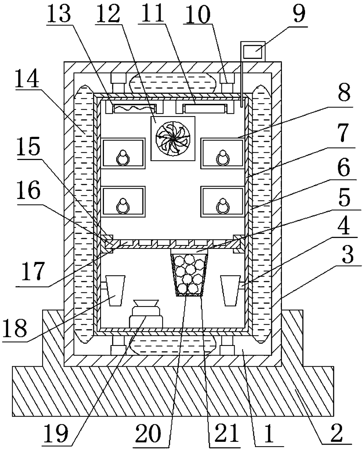 Cosmetic storage device with anti-collision function