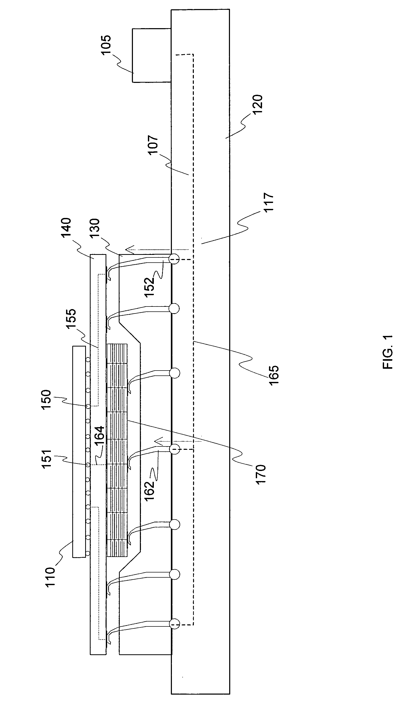 Array capacitor with IC contacts and applications