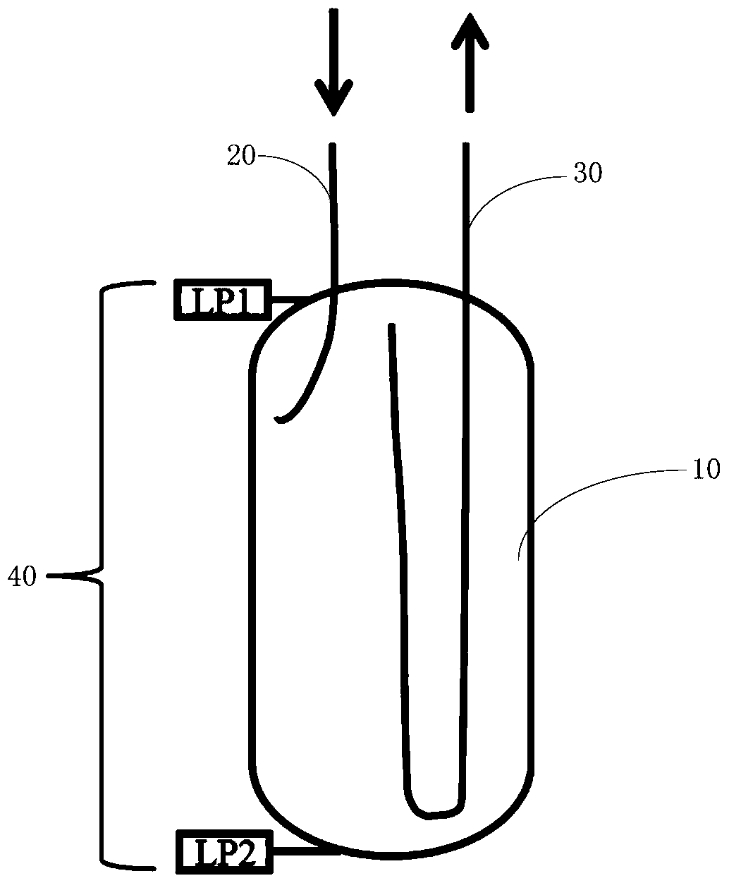 Gas-liquid separator, air-conditioning system and control method for preventing liquid return from compressor