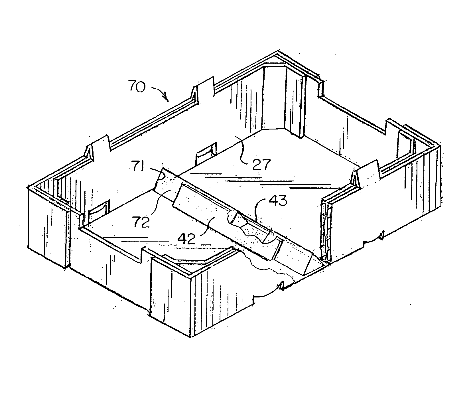 Paperboard container with bottom support