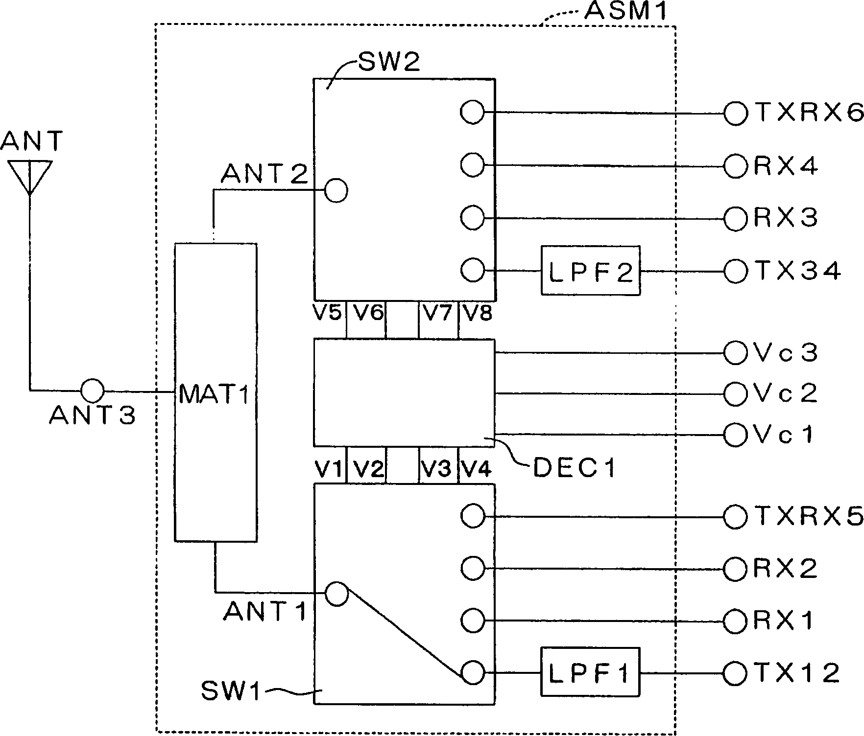 High-frequency switching circuit, high-frequency module, and wireless communications device