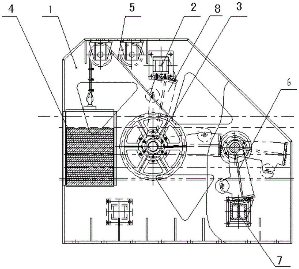 Constant torque integral broken belt arresting device and its arresting method