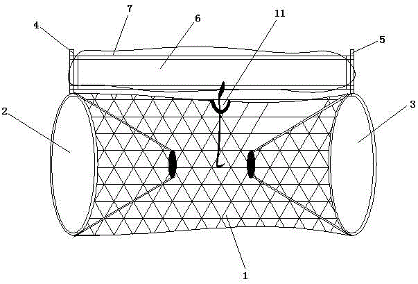 Crabbing cage with inflatable airbag