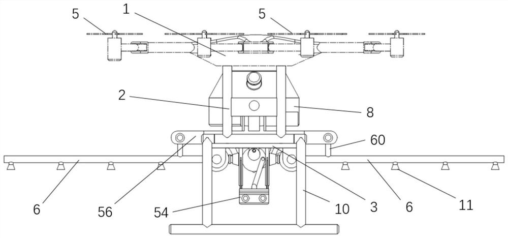 A rotatable spraying drone