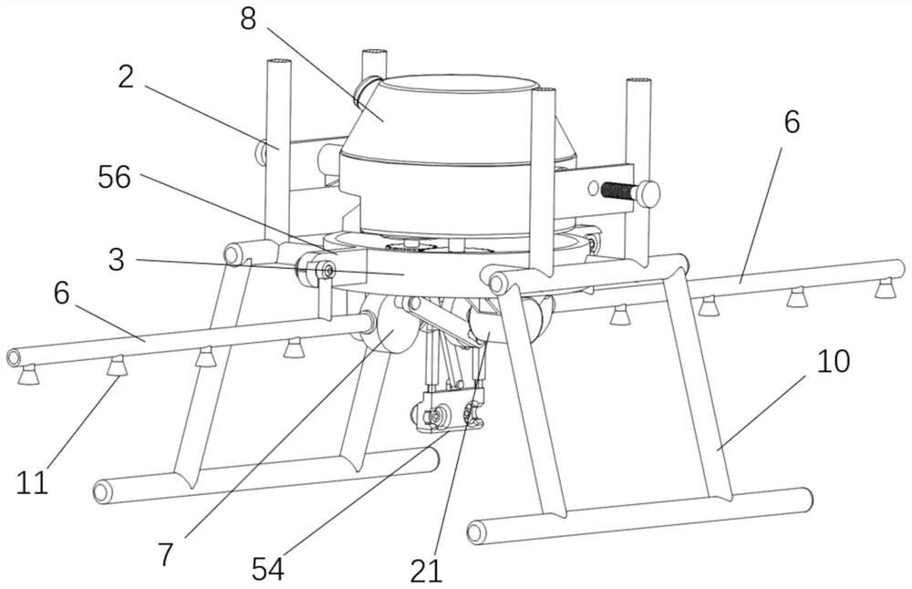 A rotatable spraying drone