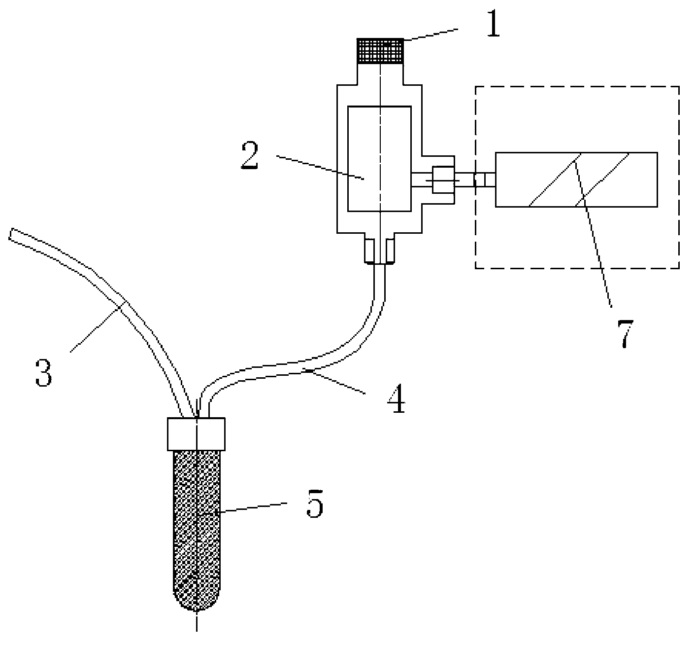 Split-type tensionmeter connected through soft pipes and used for measuring soil water potential
