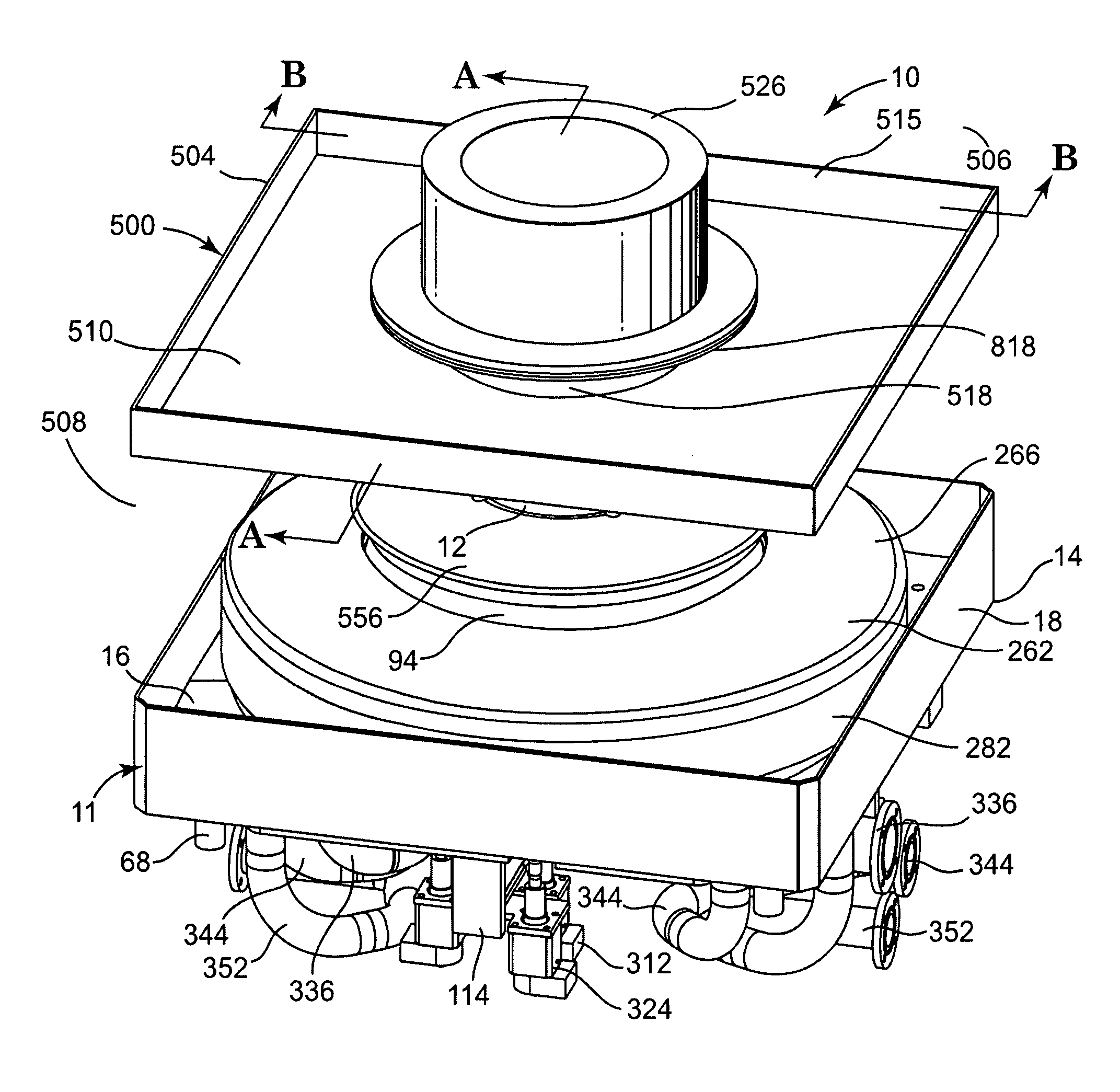 Barrier structure and nozzle device for use in tools used to process microelectronic workpieces with one or more treatment fluids