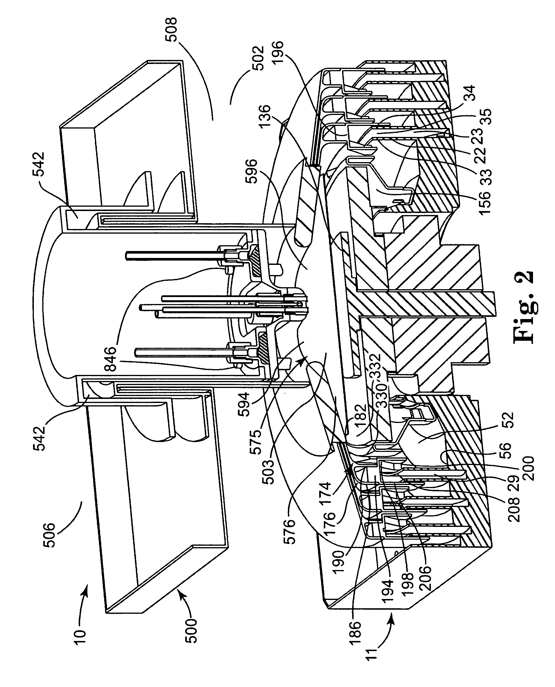 Barrier structure and nozzle device for use in tools used to process microelectronic workpieces with one or more treatment fluids