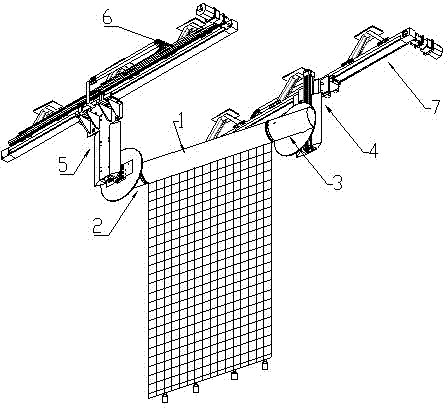 Horizontal forced vibration experimental apparatus for FISHFRAM buoy segment model under action of inclined uniform flow