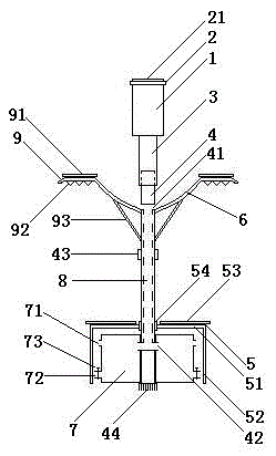 Water storage drop irrigation type solar lawn lamp