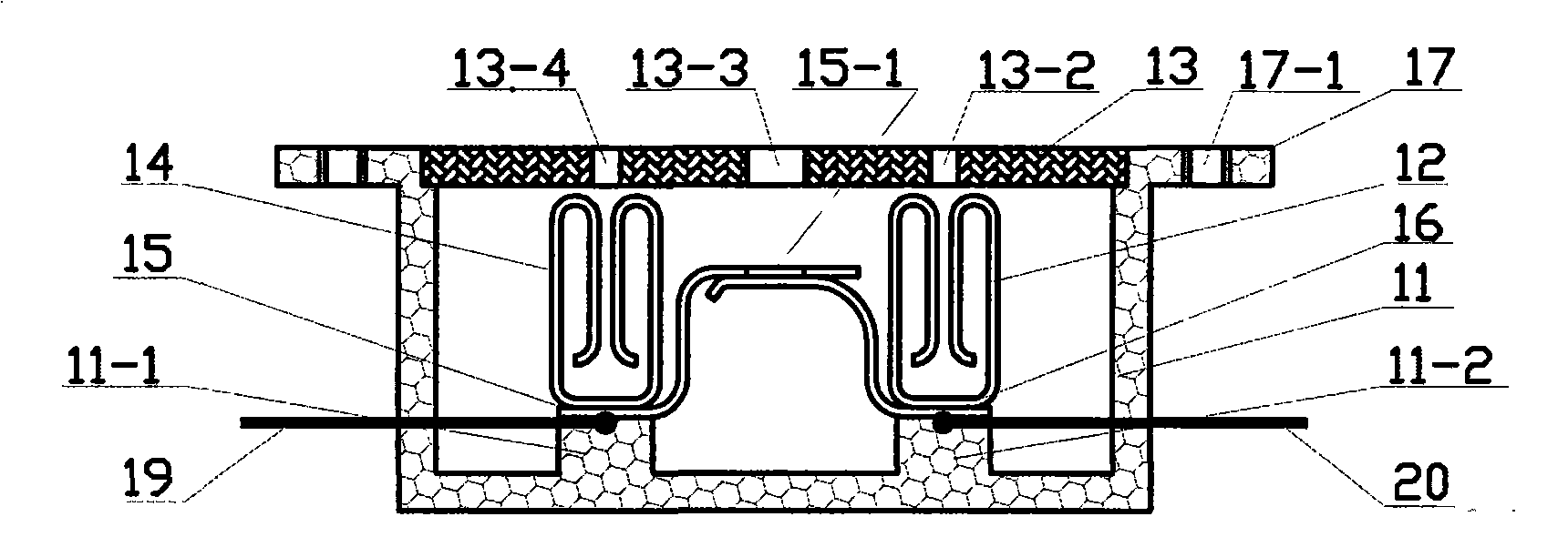 Uninterrupted meter-changing structure of inserted electric energy meter