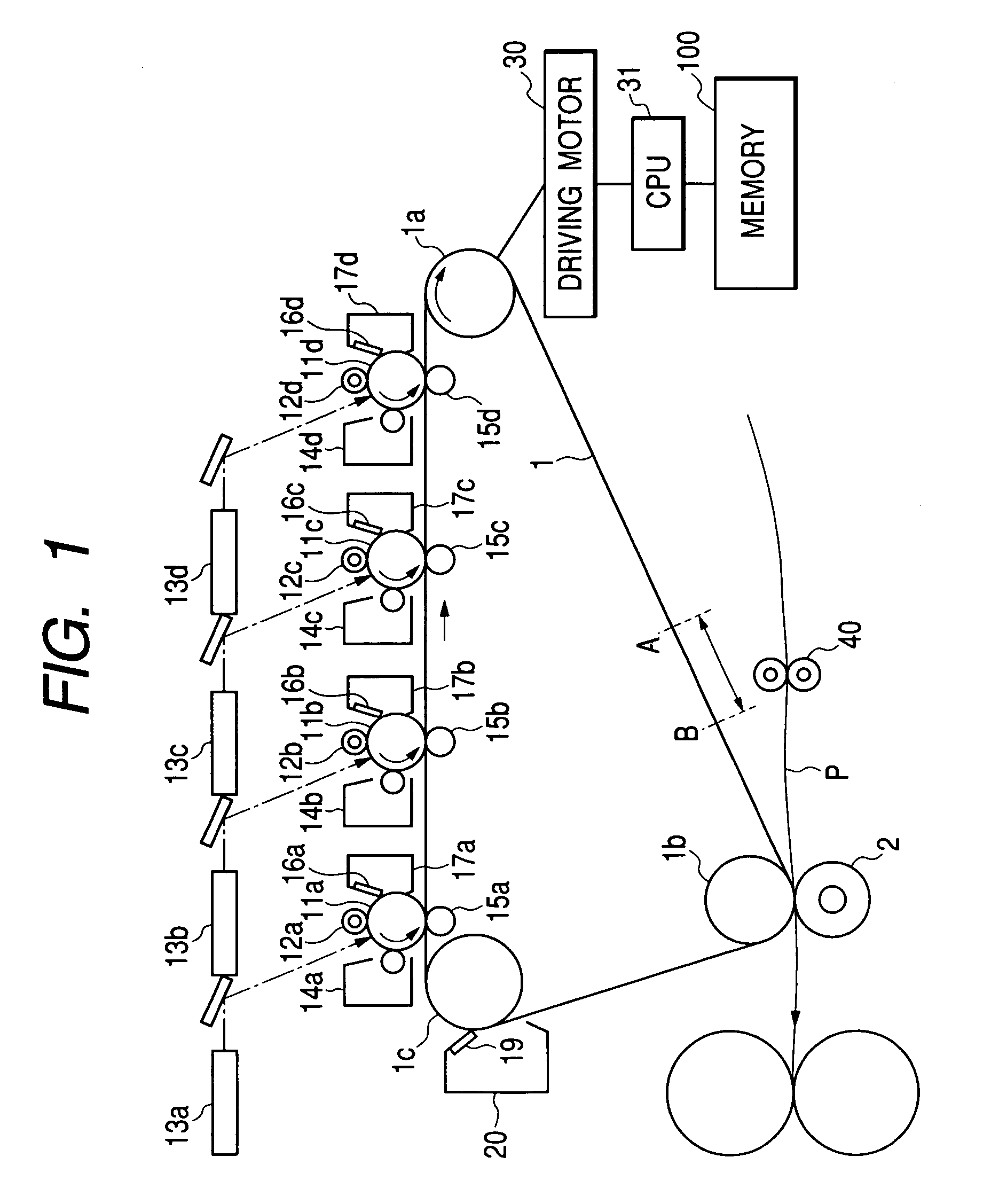 Image forming apparatus which controls transferring timing to the paper according to a change of process speed