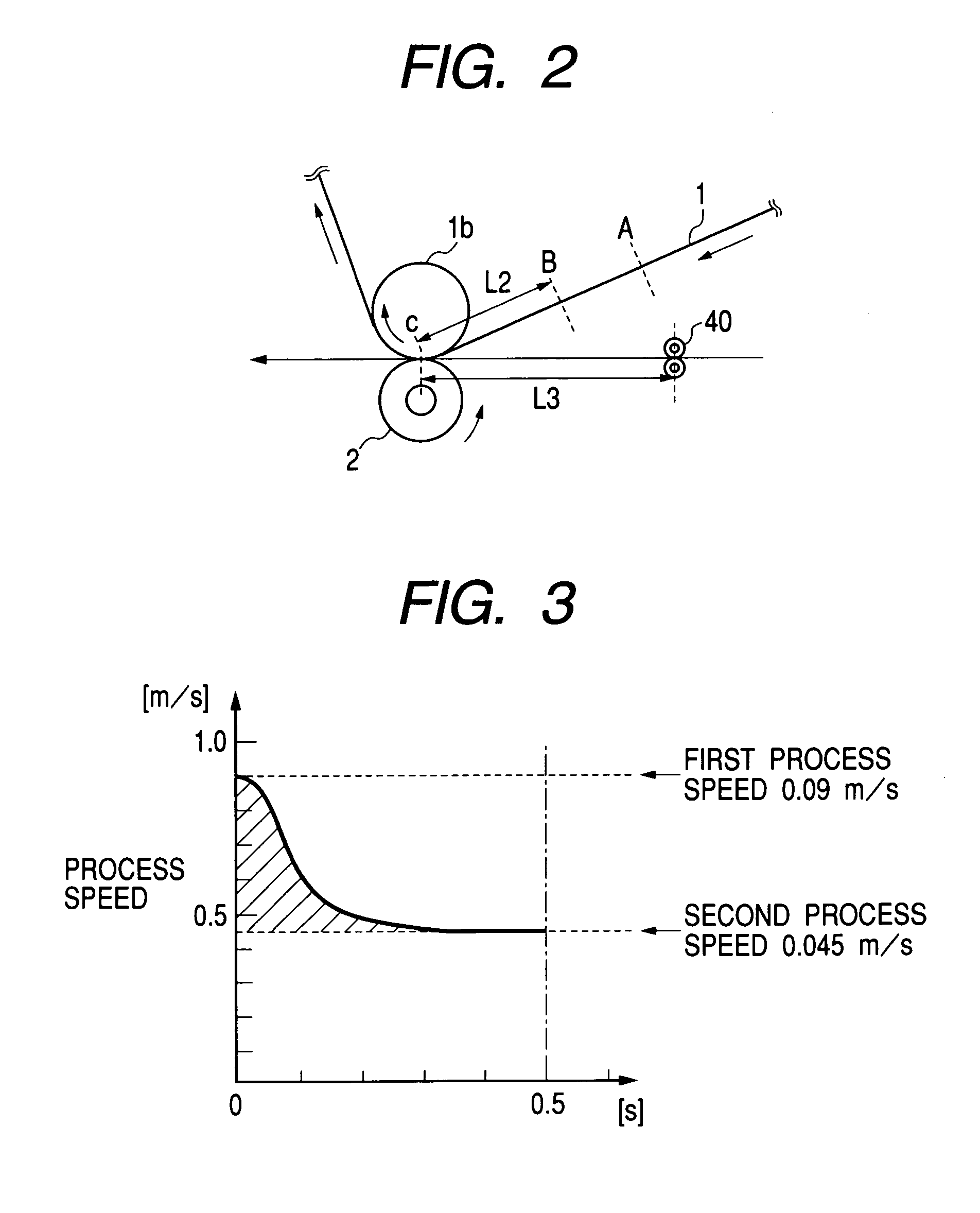 Image forming apparatus which controls transferring timing to the paper according to a change of process speed