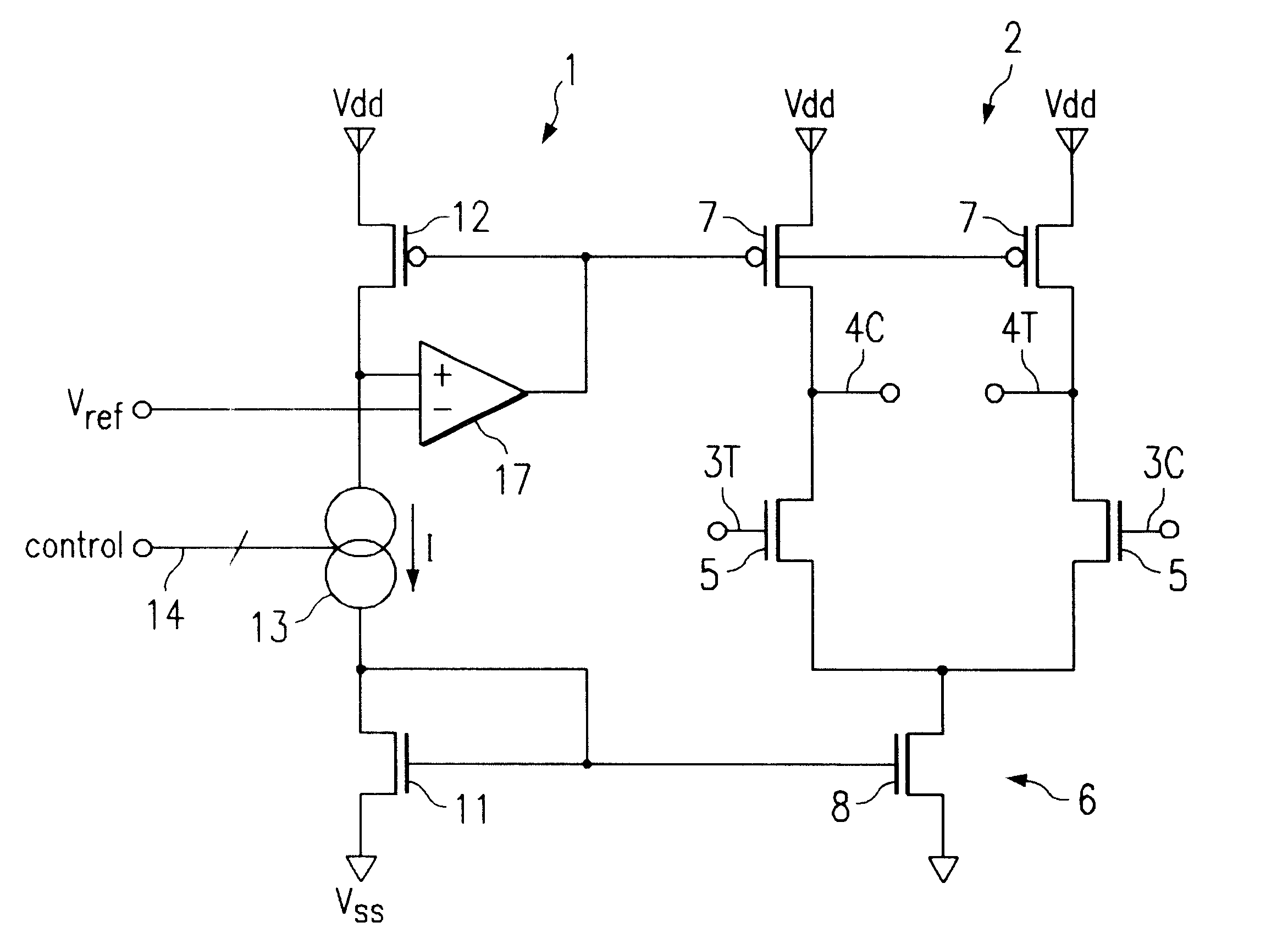 Circuit for controlling current levels in differential logic circuitry