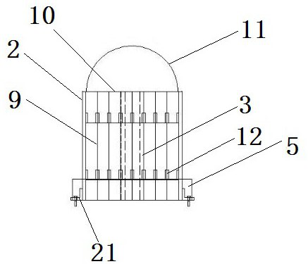 Battery pole piece photocatalytic degradation device and battery pole piece photocatalytic degradation equipment