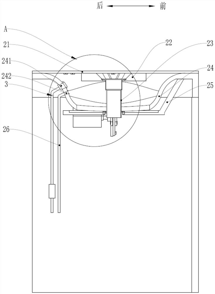 Hidden bathroom cabinet basin with faucet hidden in basin wall