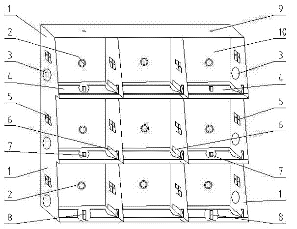 Automatic water-storage and irrigation combined module vertical-face greening device