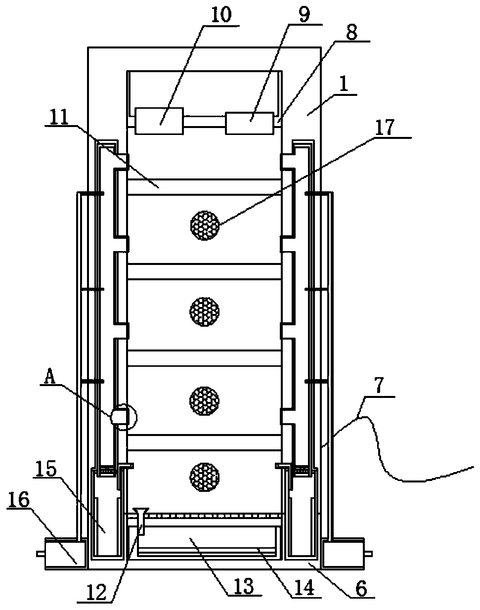 Heating device of dough fermentation device