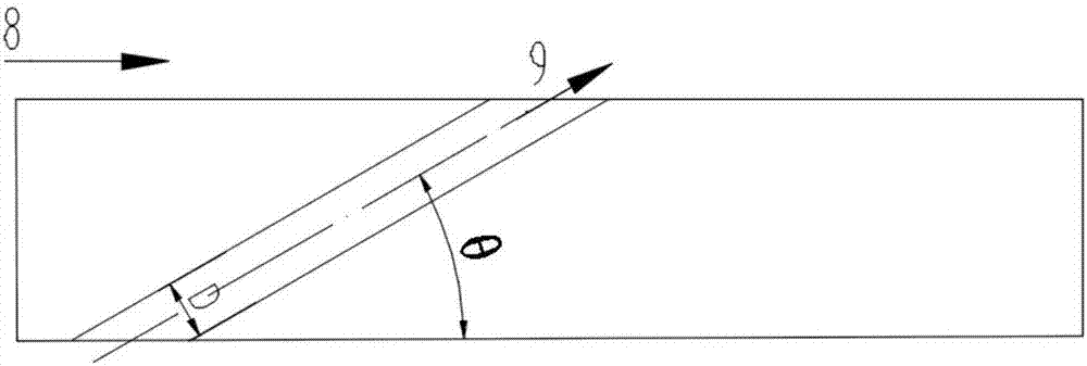Turbine movable blade pressure surface and top compound angle film hole layout structure