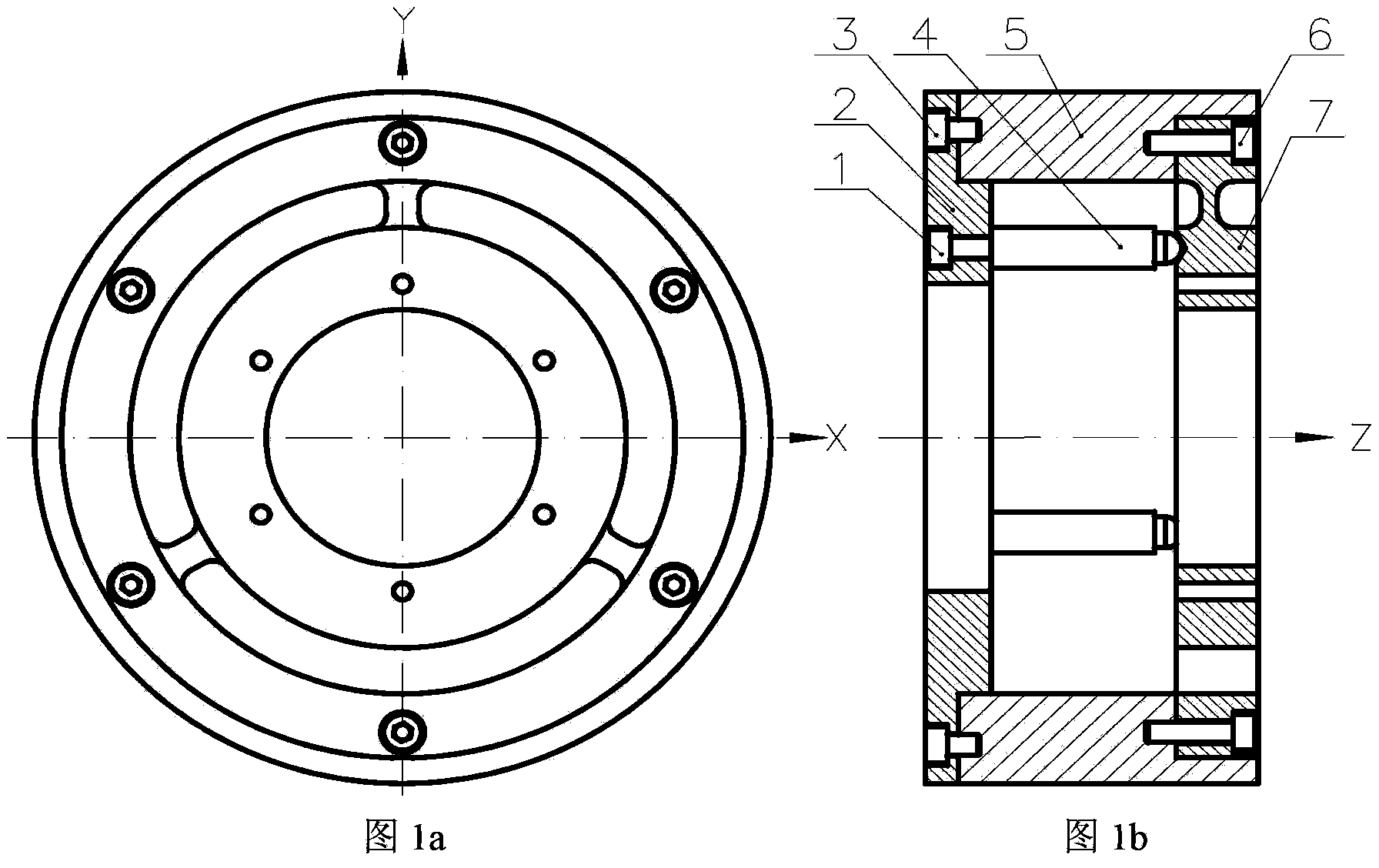 Workbench with three degrees of freedom at Z-Theta x-Theta y, high coaxiality, bending moment and nanometer precision