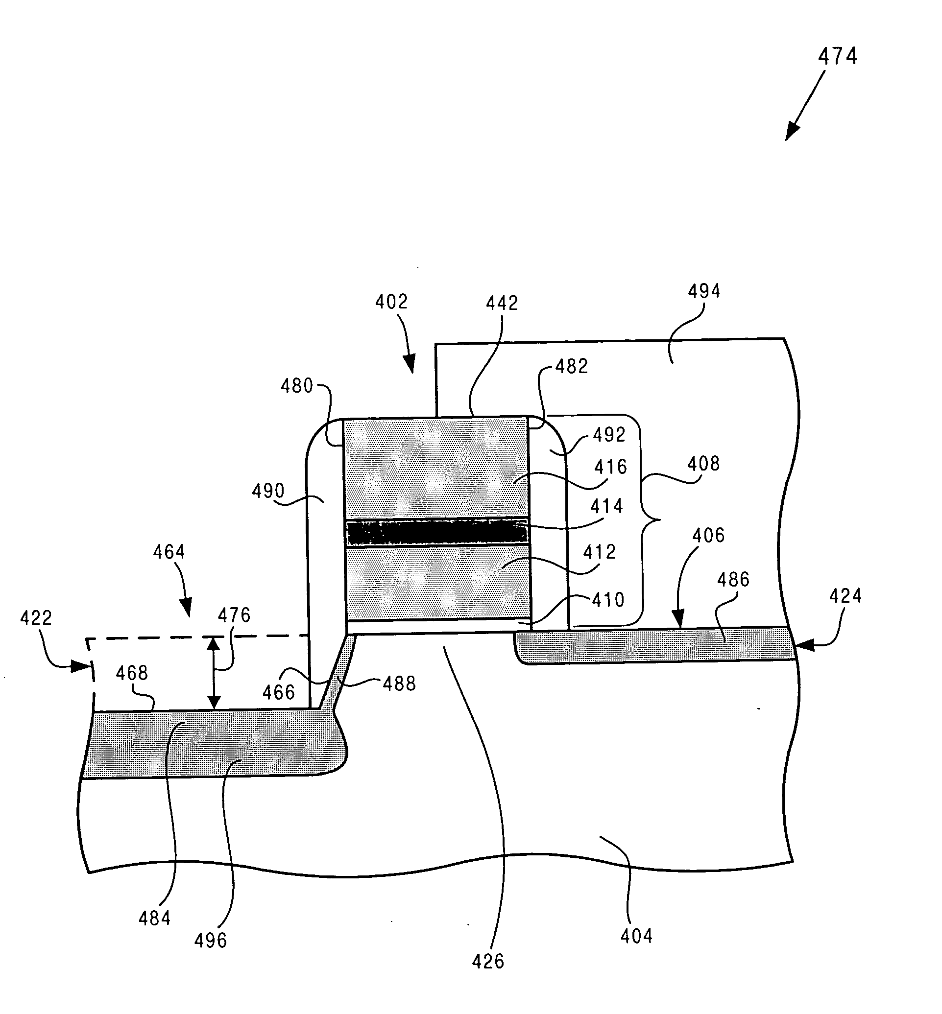 Memory cell with reduced DIBL and Vss resistance