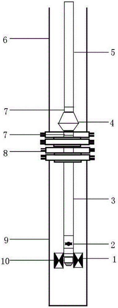 Deepwater test well completion tubular column and setting and printing method thereof