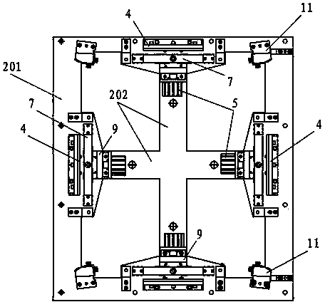 Tool mechanism for clamping frame workpiece of robot workstation