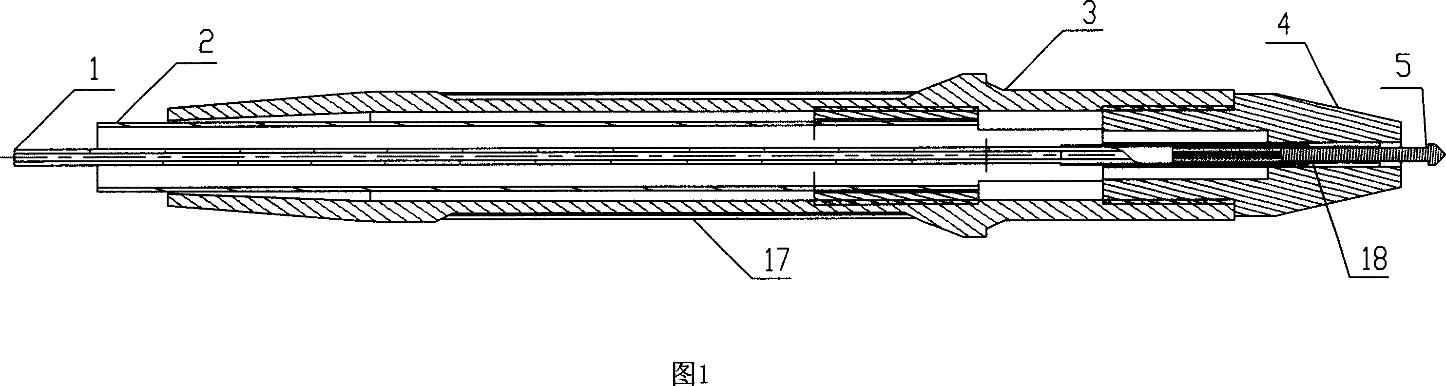 Coaxial multi-detection-point detecting rod