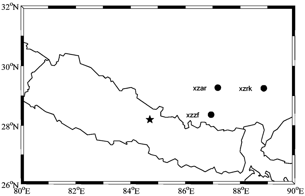 Ionospheric Disturbance Propagation Measurement Method and System Based on Three Station Data Feature Points