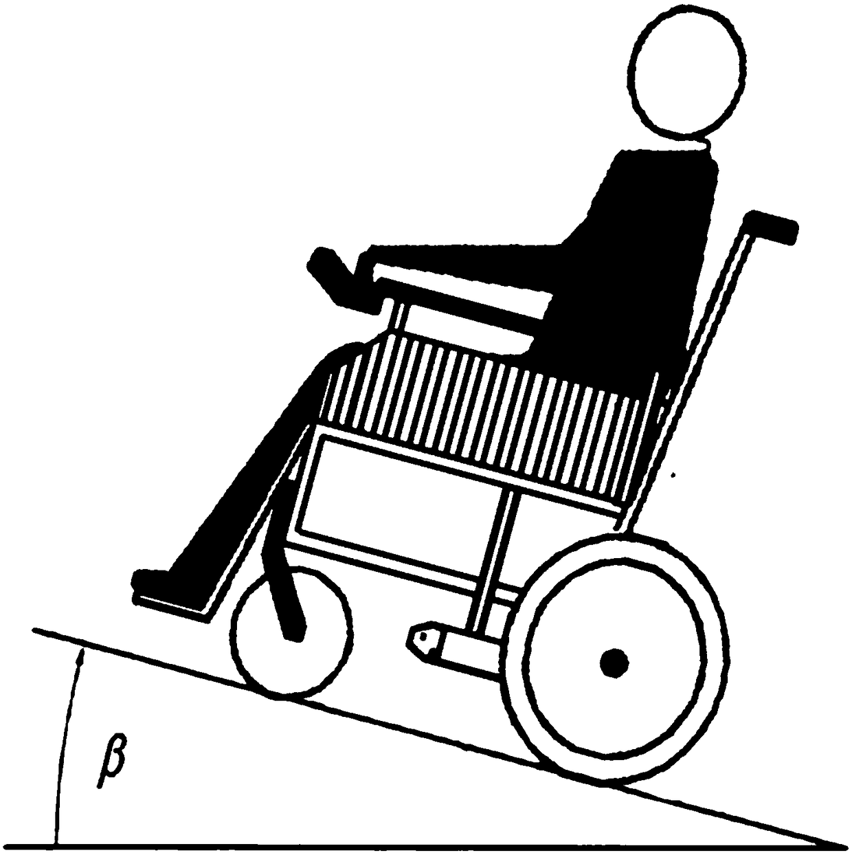 An anti-tipping device and method for an electric wheelchair including an acceleration sensor
