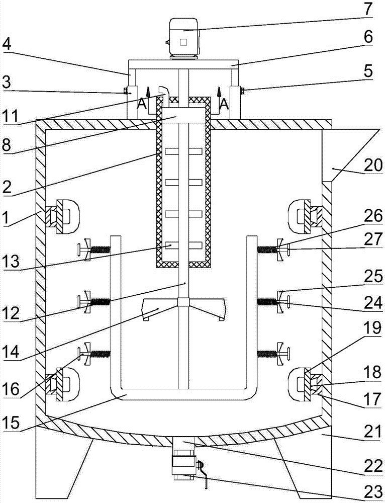 Soybean raw material soaking device for processing bean curds
