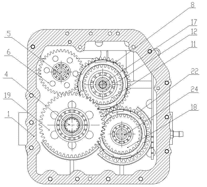 Hydrodynamic transmission used for hydrodynamic forklift and provided with pump mechanism