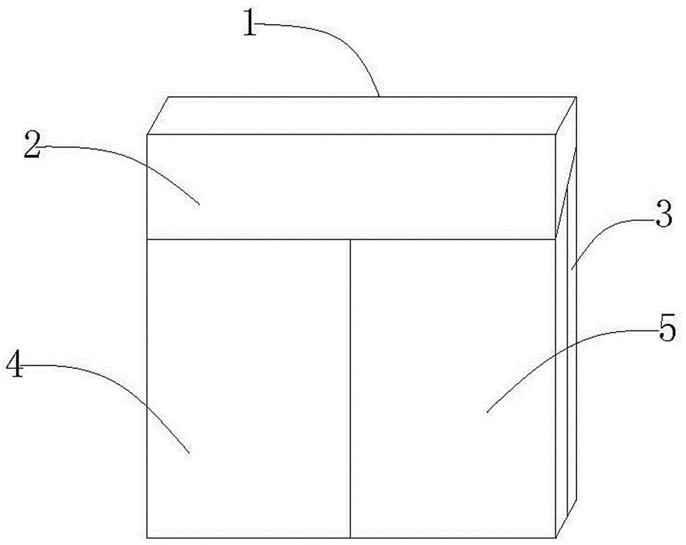 Flip-open three-cavity fan-shaped packaging box