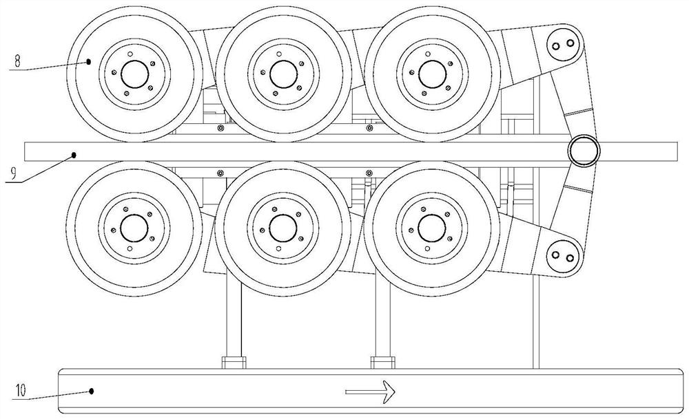 Synchronous control system and control method for multi-tire cable laying machine