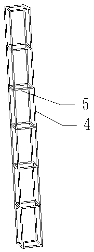 Hanging cage frame for high-sky large-size flue box body heat preservation construction
