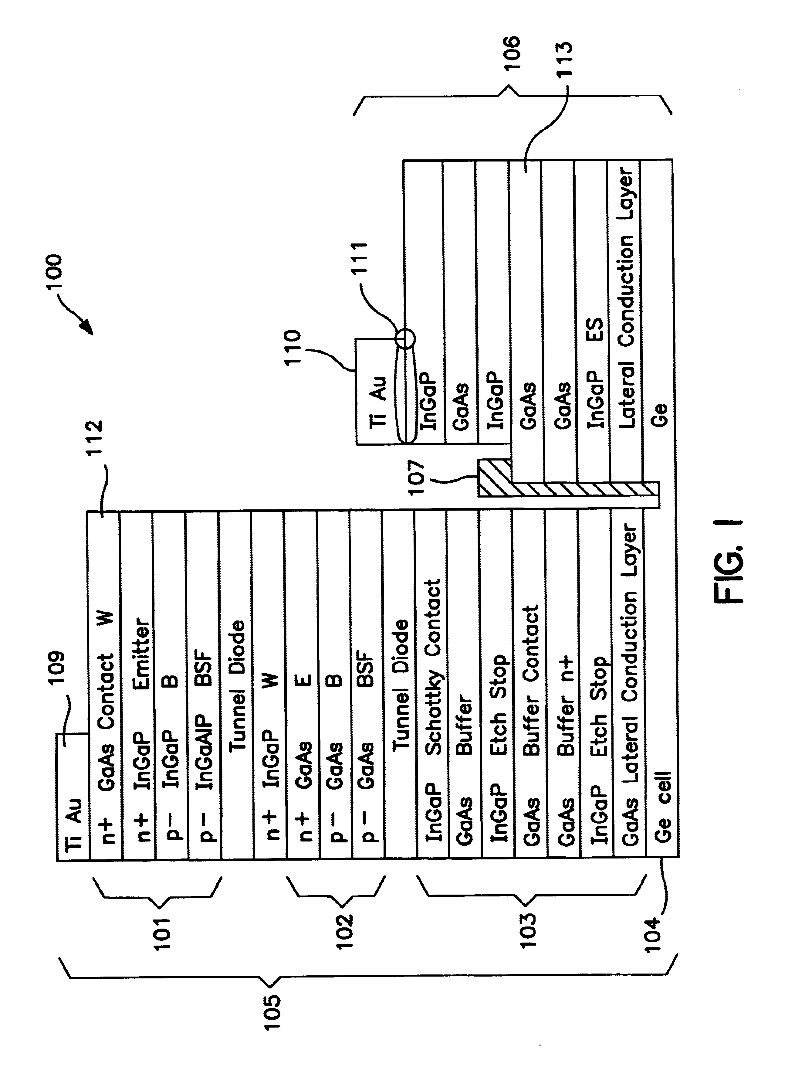Apparatus and method for integral bypass diode in solar cells