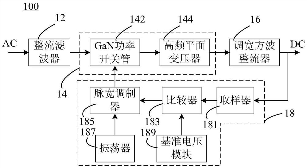 Flyback switching power supply and high-frequency converter