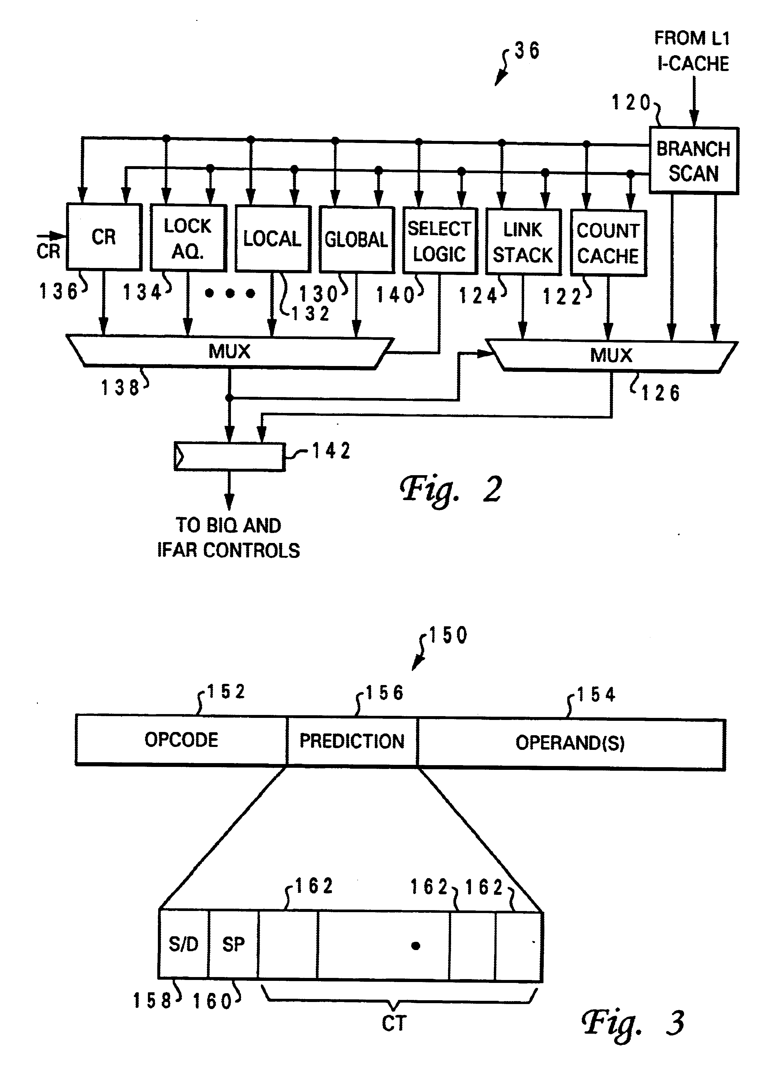Processor and method for separately predicting conditional branches dependent on lock acquisition