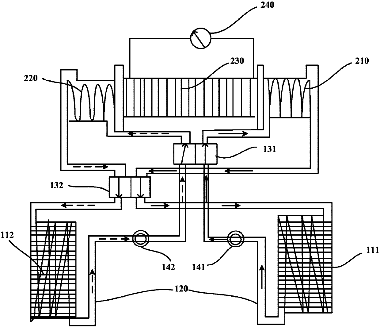 Metal hydride refrigerating system and control method thereof