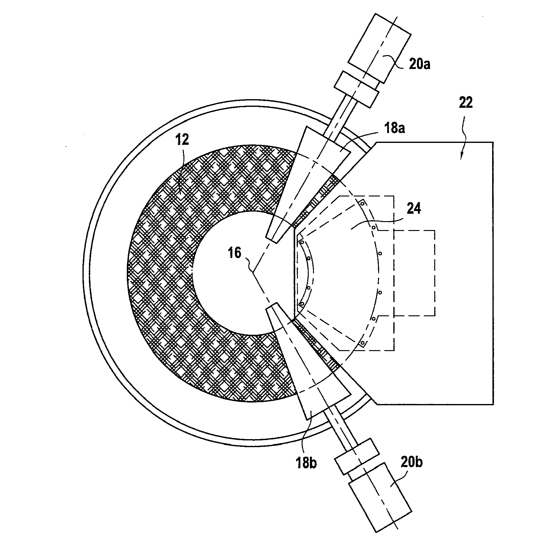 Circular needling table for needling a textile structure made from an annular fiber preform