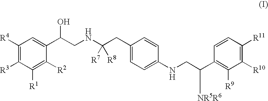 Amino-substituted ethylamino β<sub>2 </sub>adrenergic receptor agonists