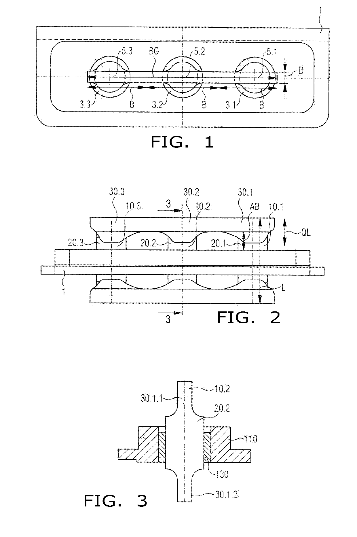 Feedthrough with flat conductor