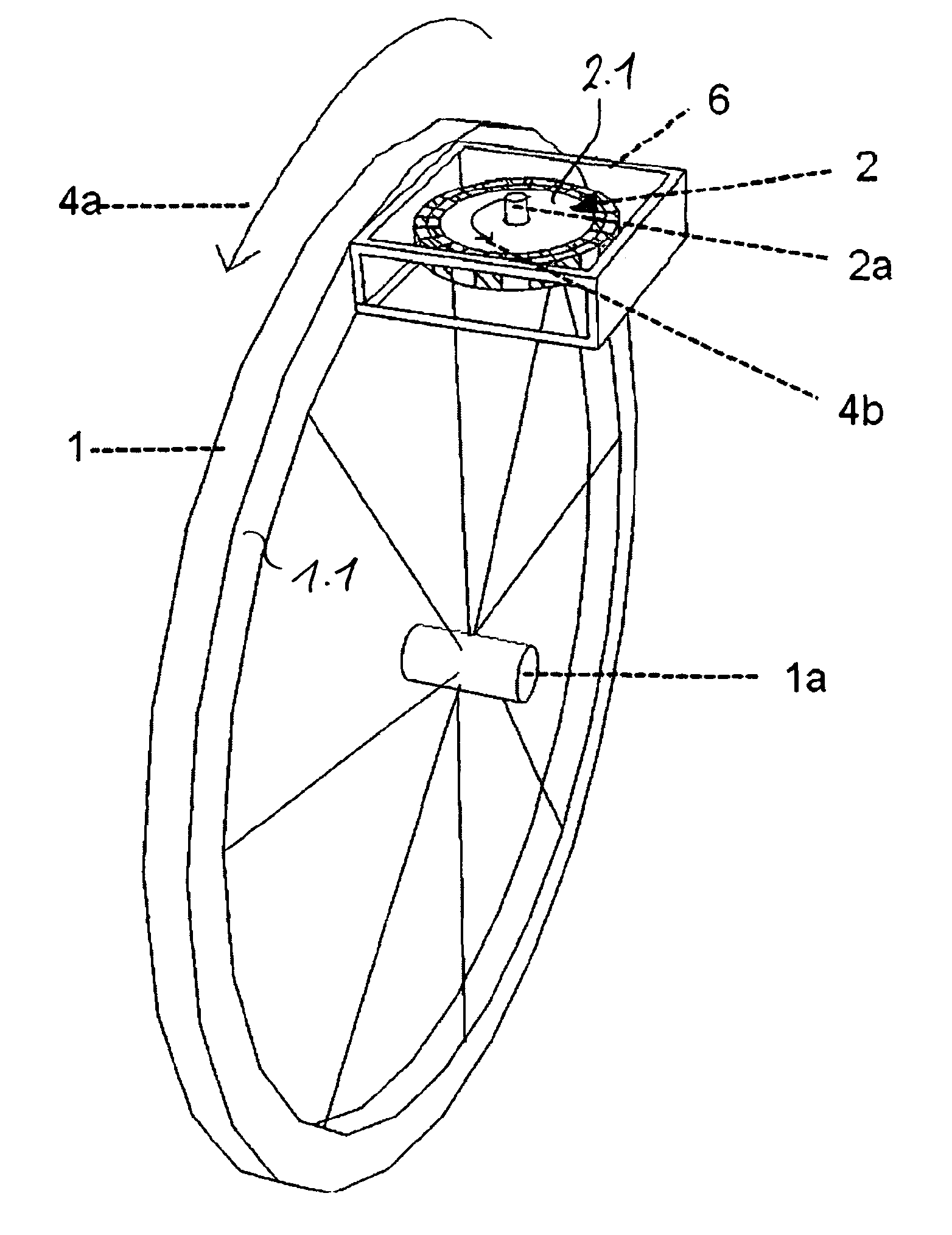 Device for contactless current generation, in particular bicycle dynamo, vehicle lighting system and bicycle