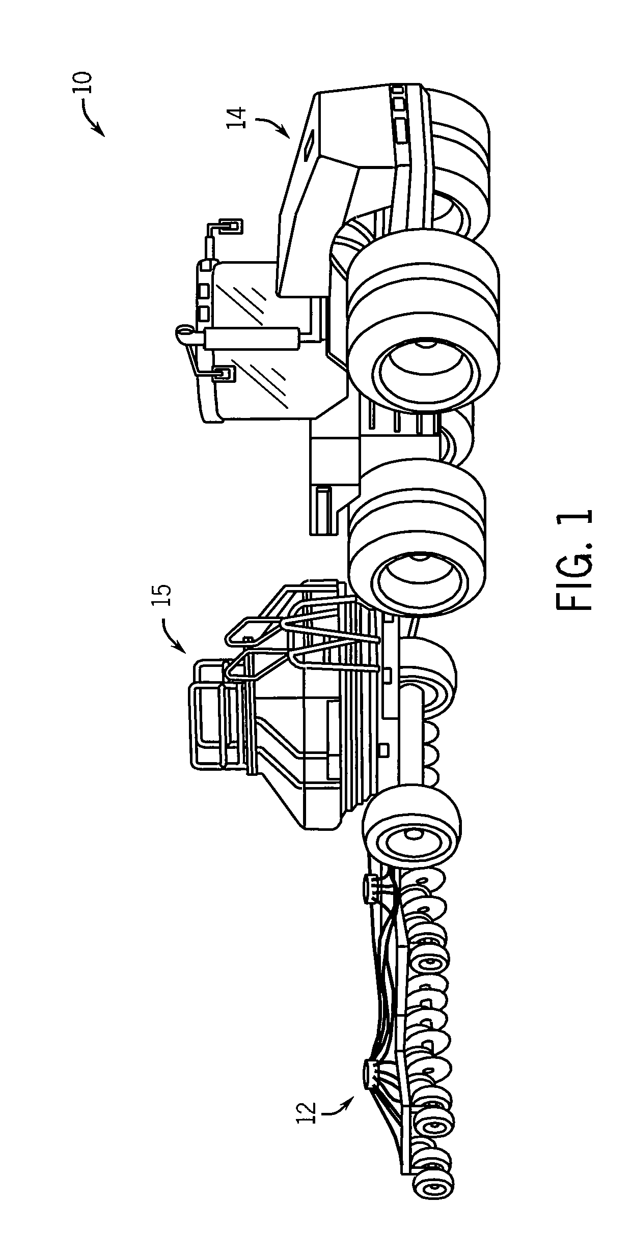 Electronically controlled hydraulic system for an agricultural implement